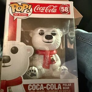 Coca-Cola Polar Bear Collectible with Red Scarf